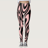 Roze en zwarte Leggings (Voorkant)