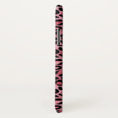 Roze en zwarte luipaard Afdrukken Aangepaste naam  Case-Mate iPhone Case (Achterkant / rechts)