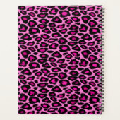 Roze en zwarte luipaard afdrukken | Gepersonalisee Planner (Achterkant)