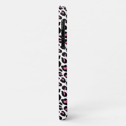 roze en zwarte luipaard Case-Mate iPhone case (Achterkant/links)