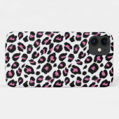 roze en zwarte luipaard Case-Mate iPhone case (Achterkant (horizontaal))
