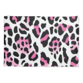 Roze en zwarte luipaardvlekken Dierenprint Kussensloop (Achterkant)