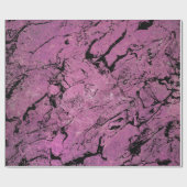 roze en zwarte marmer abstract ontwerp cadeaupapier (Vlak)