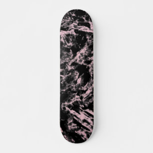 Roze en zwarte marmer skateboard