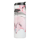 Roze en zwarte marmer textuur. Handtekening Thermosbeker (Gedraaid links)