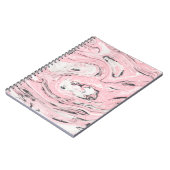 Roze en zwarte marmer textuur. Moderne abstracte b Notitieboek (Linkerzijde)