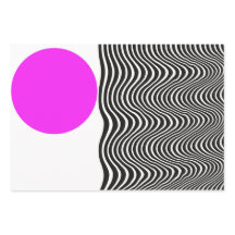 Roze en zwarte Mid Century Moderne Kunst 