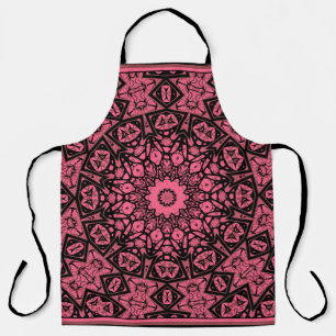 Roze en zwarte ornamenten sjaal patchwork sjaal schort