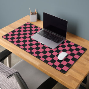 Roze en Zwarte Patronen Schachbrett Schaakbord Con Bureaumat