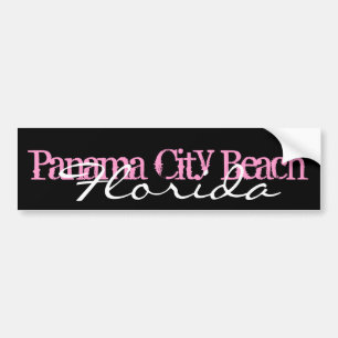 Roze en zwarte PCB Panama City Beach Florida Bumpersticker