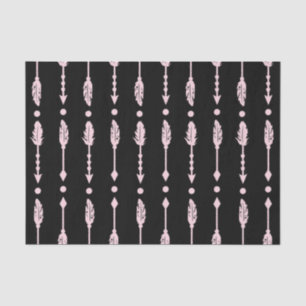 Roze en zwarte pijlen Wilde een eerste verjaardag Tissuepapier