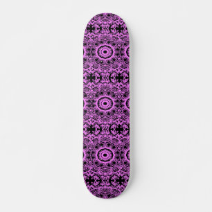 Roze en zwarte platgeborene mandala skateboard