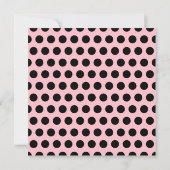 Roze en zwarte poka Dot Blank Kaart (Achterkant)