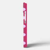 Roze en zwarte pols Ploot Pattern Metal Name Case-Mate iPhone Case (Achterkant / Links)
