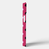 Roze en zwarte pols Ploot Pattern Metal Name Case-Mate iPhone Case (Achterkant / Rechts)