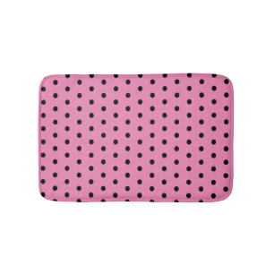 Roze en zwarte pooldots badmat