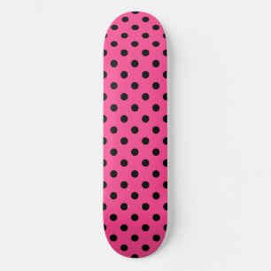 Roze en zwarte pooldots skateboard