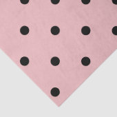 Roze en zwarte pooldots tissuepapier (Detail)