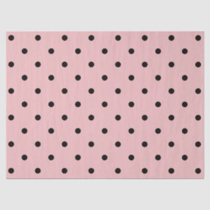 Roze en zwarte pooldots tissuepapier