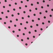 Roze en zwarte pooldots tissuepapier (Detail)