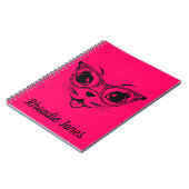  roze en zwarte rode kat notitieboek (Linkerzijde)