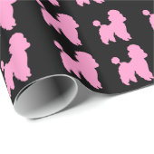 Roze en zwarte roze papierrol cadeaupapier (Rol Hoek)