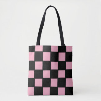 Roze en Zwarte Rutentas Draagtas