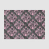 Roze en zwarte schedel gotisch tissuepapier (Voorkant)