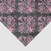 Roze en zwarte schedel gotisch tissuepapier (Detail)