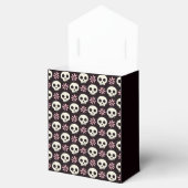 Roze en Zwarte Skull Favor Box Bedankdoosjes (Geopend)