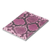 Roze en zwarte snakeskin-patroon notitieblok (Gedraaid)