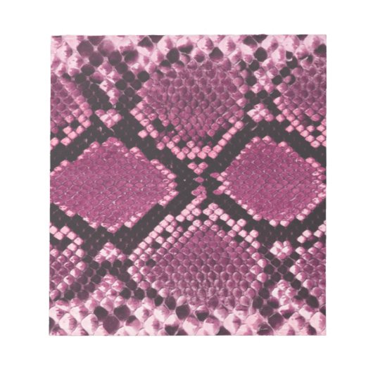 Roze en zwarte snakeskin-patroon notitieblok (Voorkant)