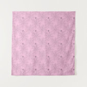 Roze en Zwarte Spider en Spiderweb Wandkleed (Voorkant (horizontaal))