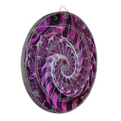 Roze en zwarte Spiraal Illusion Dartboard Dartbord (Voorkant Links)