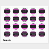 Roze en zwarte Sticker voor het huwelijk van Damas (Vel)