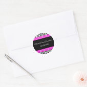 Roze en zwarte Sticker voor het huwelijk van Damas (Envelop)