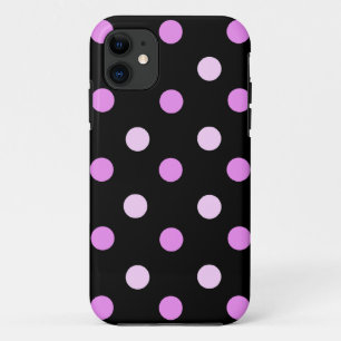 Roze en Zwarte Stip iPhone 5 Hoesje