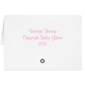  Roze en Zwarte Teacup en Saucer (Achterkant Horizontaal)