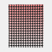 Roze en zwarte trillingen fleece deken (Voorkant)