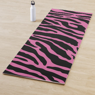 Roze en zwarte vingerafdrukstrepen yogamat