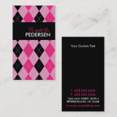 Roze en zwarte Visitekaartjes (Voorkant / Achterkant)