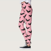 Roze en zwarte vleermuizen leggings (Links)