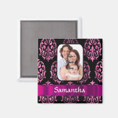 Roze en zwarte vocht magneet (Voorkant / Achterkant)