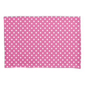 Roze en zwarte witte poka punten omkeerbaar kussensloop (Voorkant)