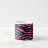 Roze en zwarte zebra Afdrukken (faux glitter) Espresso Kop (Voorkant)