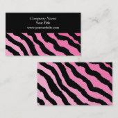 Roze en zwarte zebra afdrukken visitekaartje (Voorkant / Achterkant)