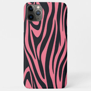 Roze en zwarte Zebra dierenprint iPhone 11 Pro Max Hoesje