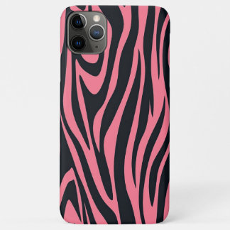 Roze en zwarte Zebra dierenprint iPhone 11 Pro Max Hoesje