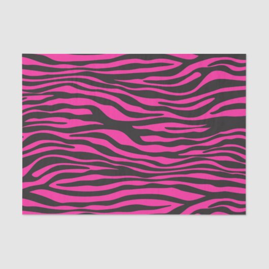 Roze en Zwarte Zebra Stripes Tissuepapier (Voorkant)