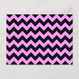 Roze en zwarte zigzag briefkaart